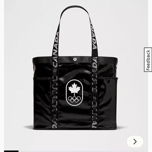 NWT Lululemon black Olympic  Canada Tote